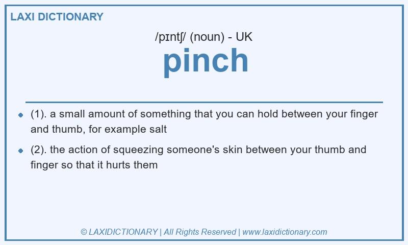 Definition pinch in British English