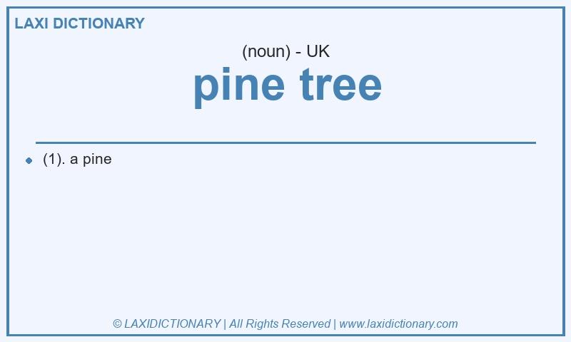 Definition pine tree in British English