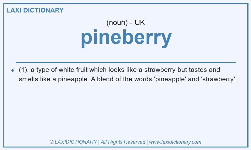 Definition pineberry in British English