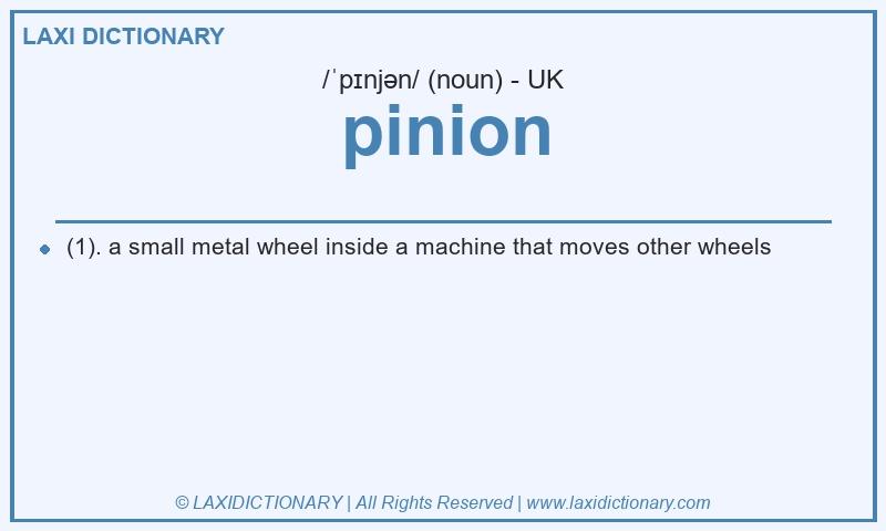 Definition pinion in British English