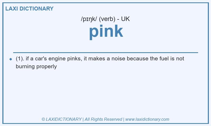 Definition pink in British English