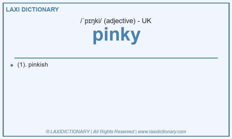 Definition pinky in British English