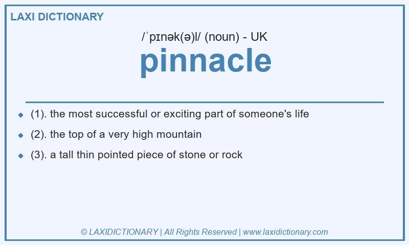 Definition pinnacle in British English