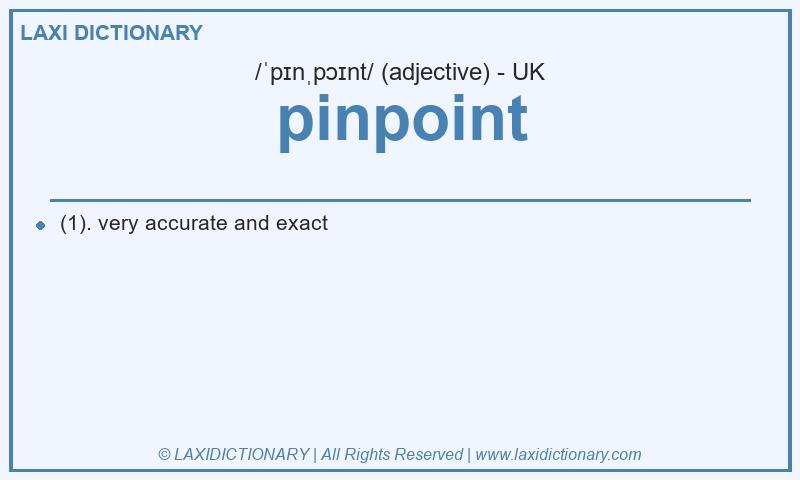 Definition pinpoint in British English