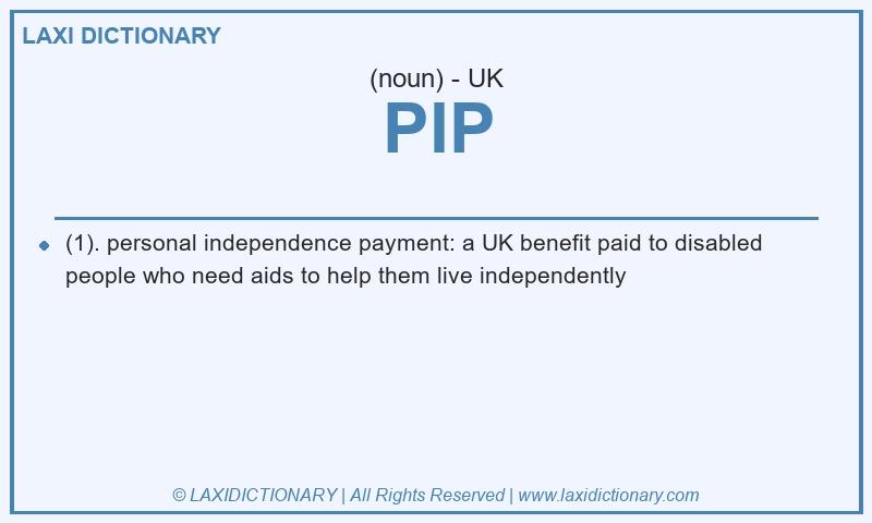 Definition PIP in British English