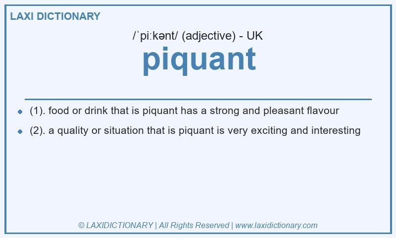 Definition piquant in British English