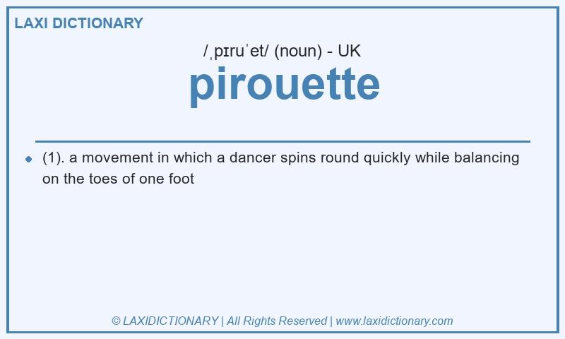 Definition pirouette in British English