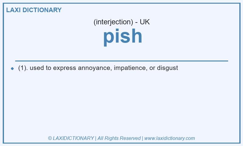 Definition pish in British English