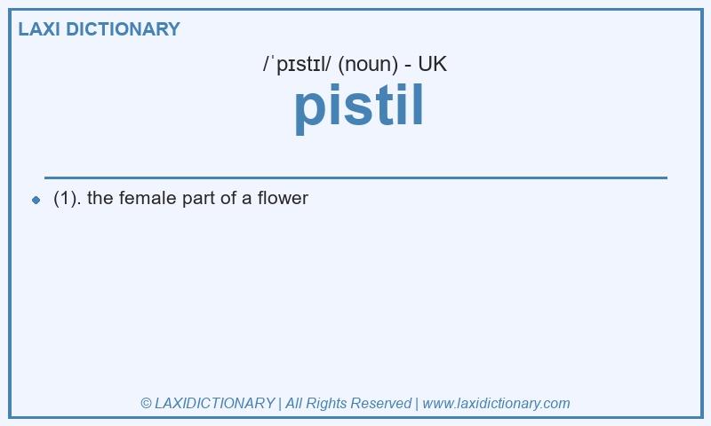 Definition pistil in British English