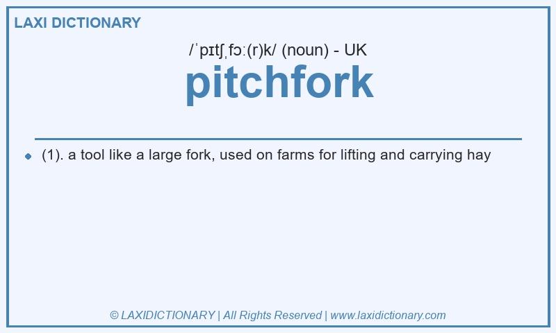 Definition pitchfork in British English