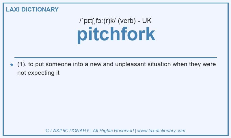 Definition pitchfork in British English