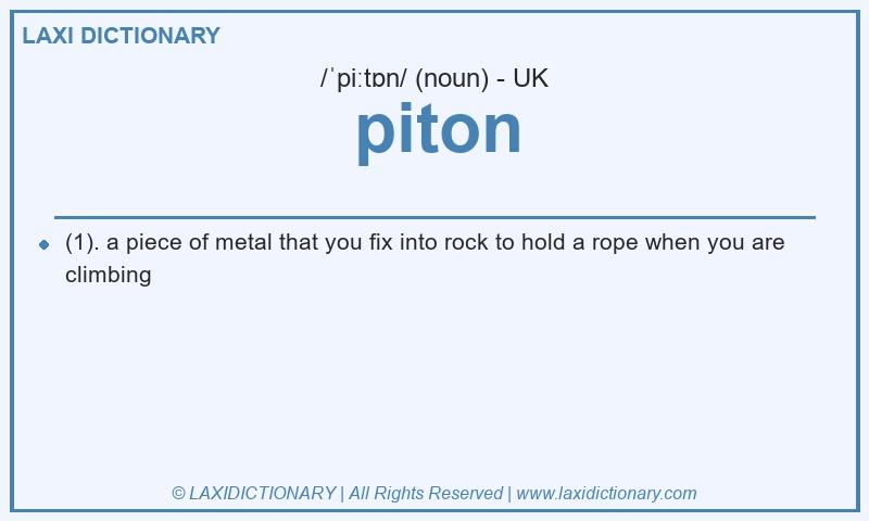 Definition piton in British English