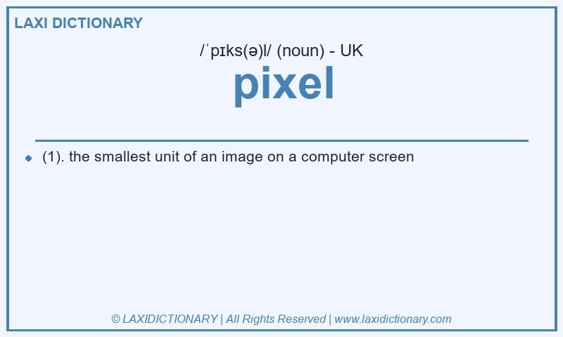 Definition pixel in British English