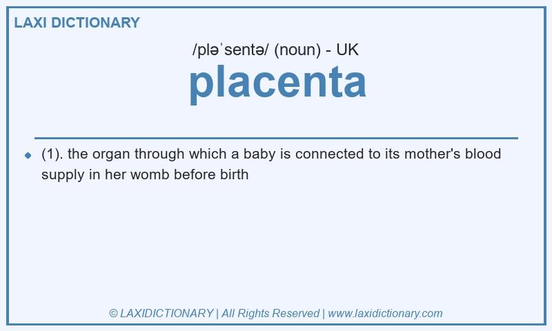 Definition placenta in British English
