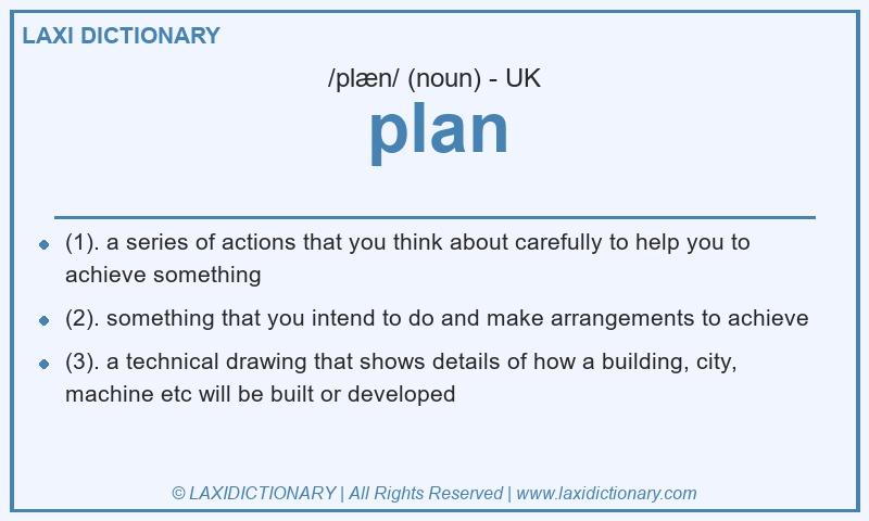 Definition plan in British English
