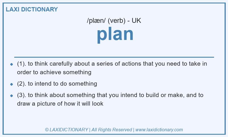 Definition plan in British English