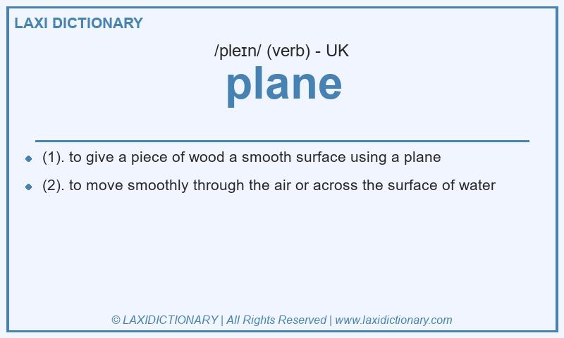 Definition plane in British English