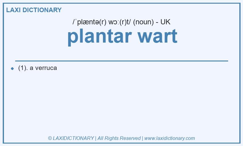 Definition plantar wart in British English