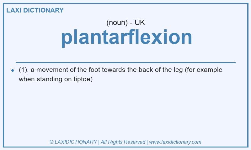 Definition plantarflexion in British English