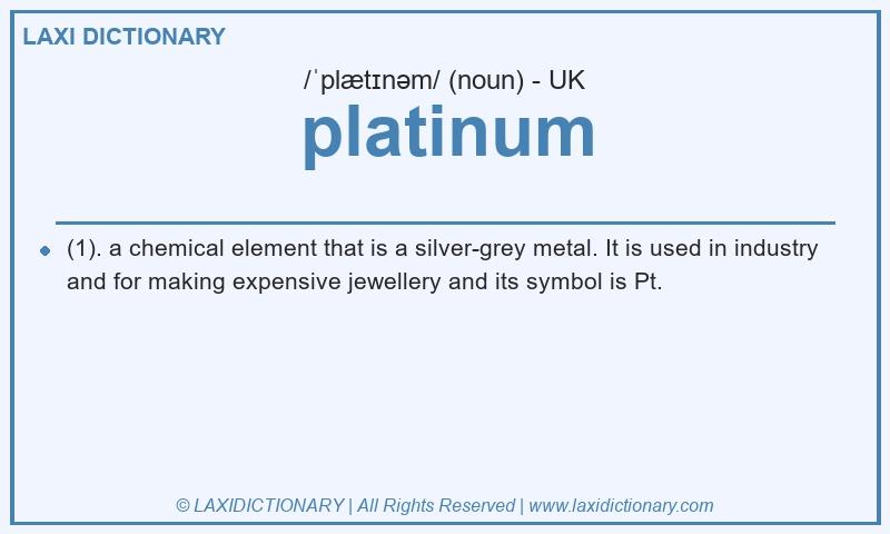 Definition platinum in British English