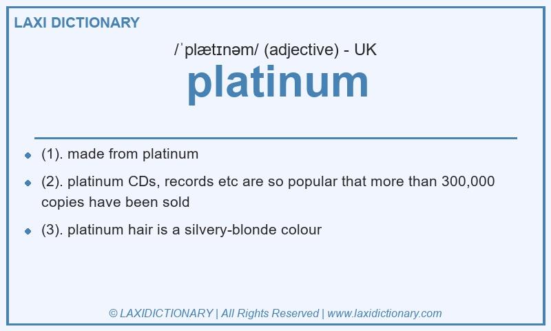 Definition platinum in British English