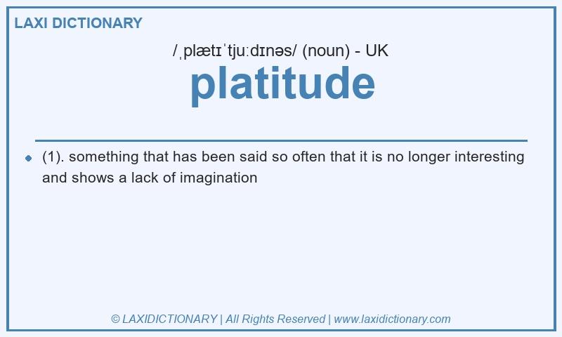 Definition platitude in British English