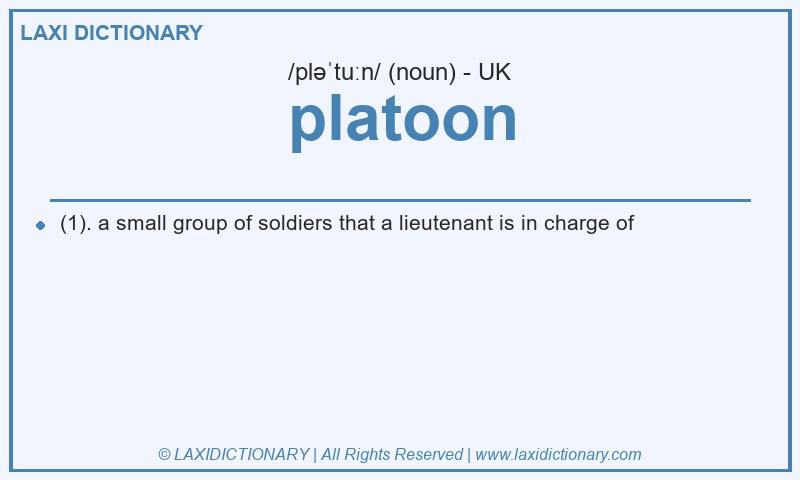 Definition platoon in British English
