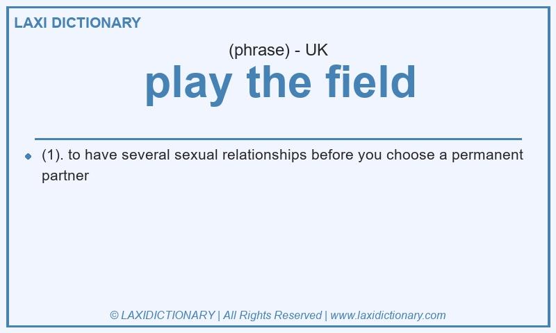 Definition play the field in British English