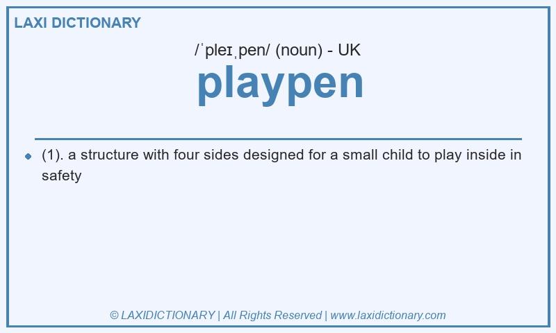 Definition playpen in British English