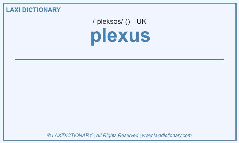 Definition plexus in British English