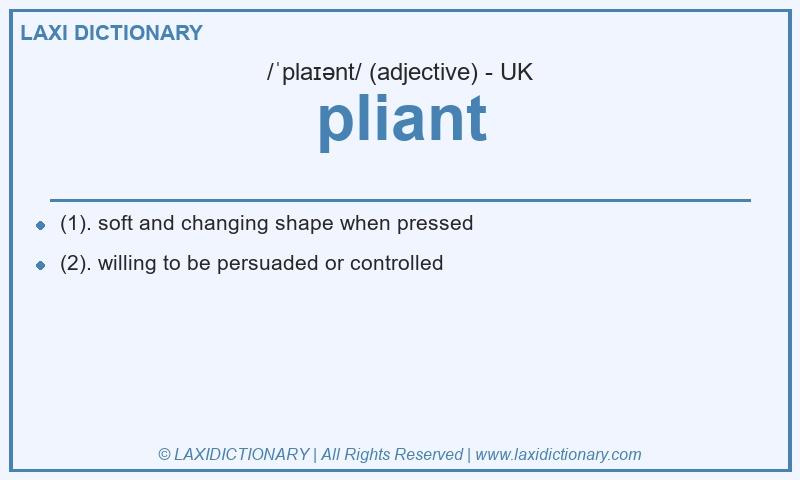 Definition pliant in British English