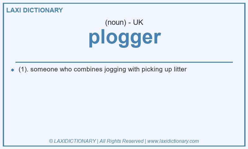 Definition plogger in British English