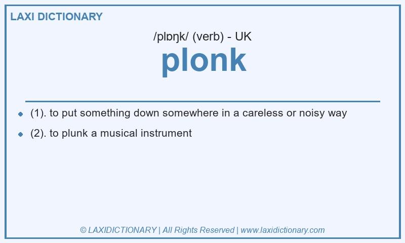 Definition plonk in British English