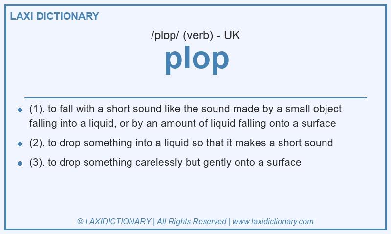 Definition plop in British English