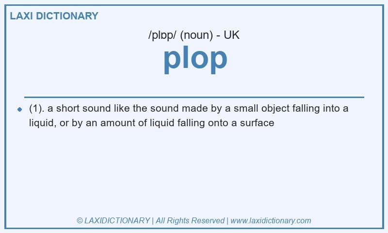 Definition plop in British English