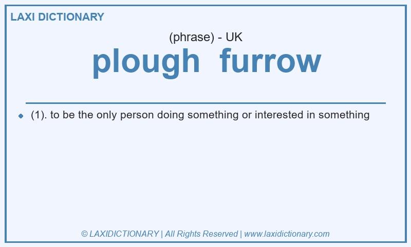 Definition plough furrow in British English