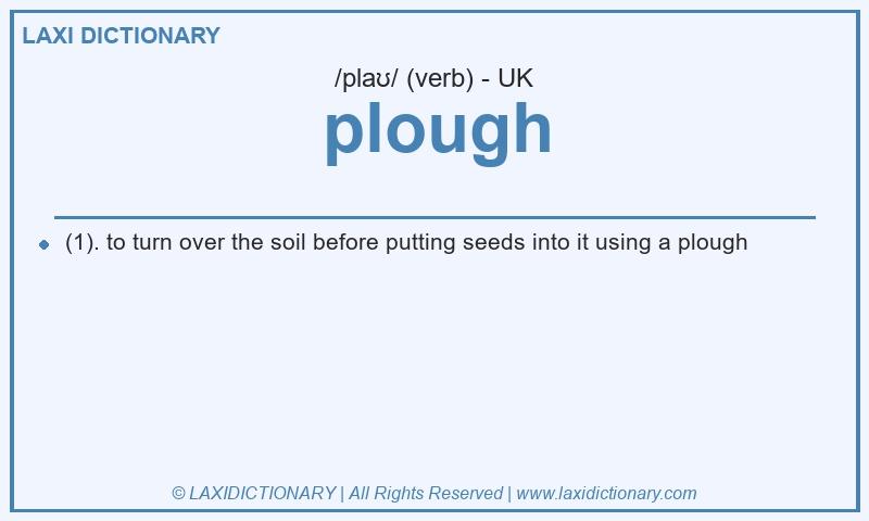 Definition plough in British English