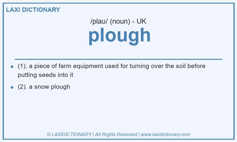 Definition plough in British English