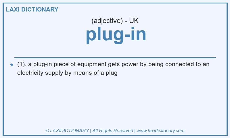 Definition plug-in in British English