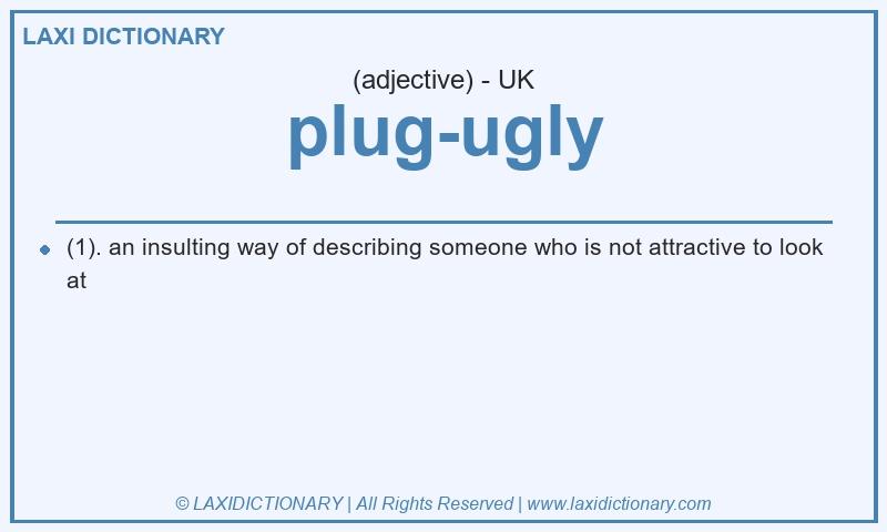 Definition plug-ugly in British English