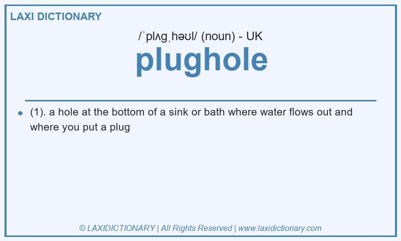 Definition plughole in British English