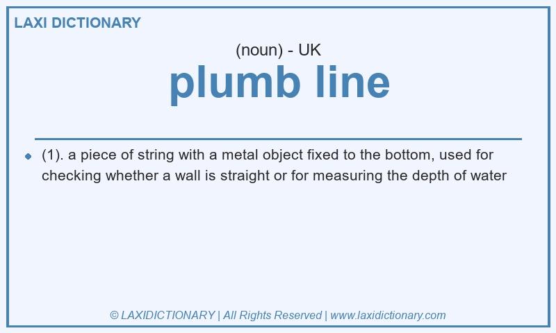 Definition plumb line in British English