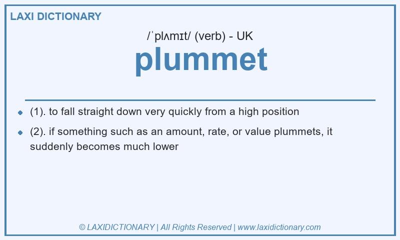 Definition plummet in British English