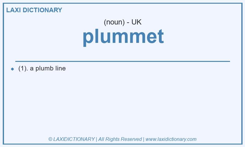 Definition plummet in British English