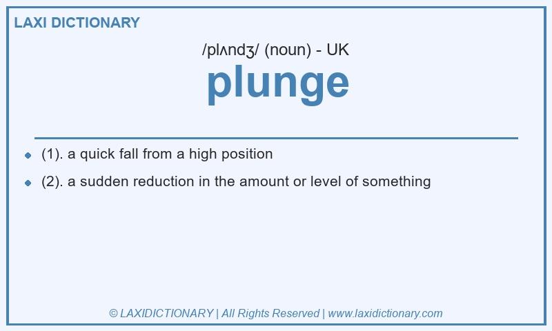 Definition plunge in British English