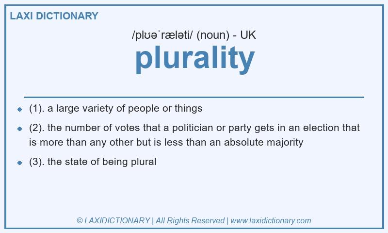 Definition plurality in British English