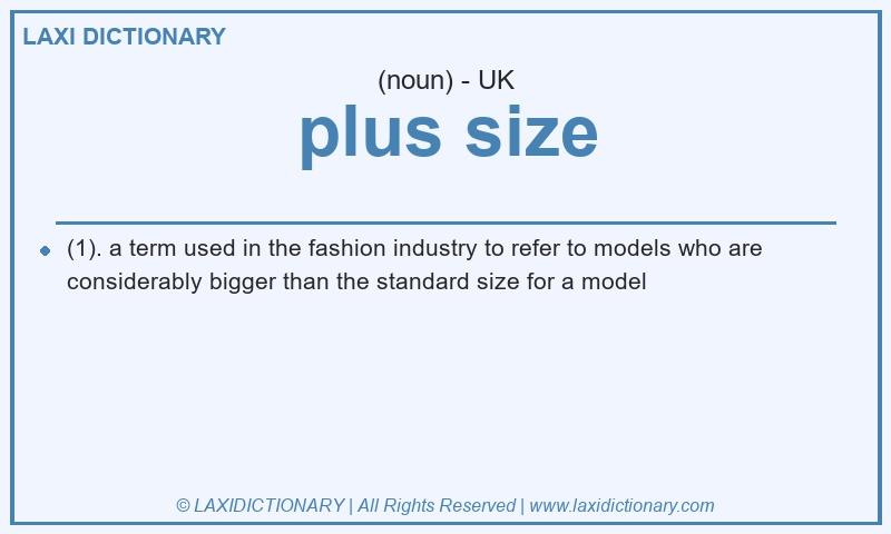 Definition plus size in British English