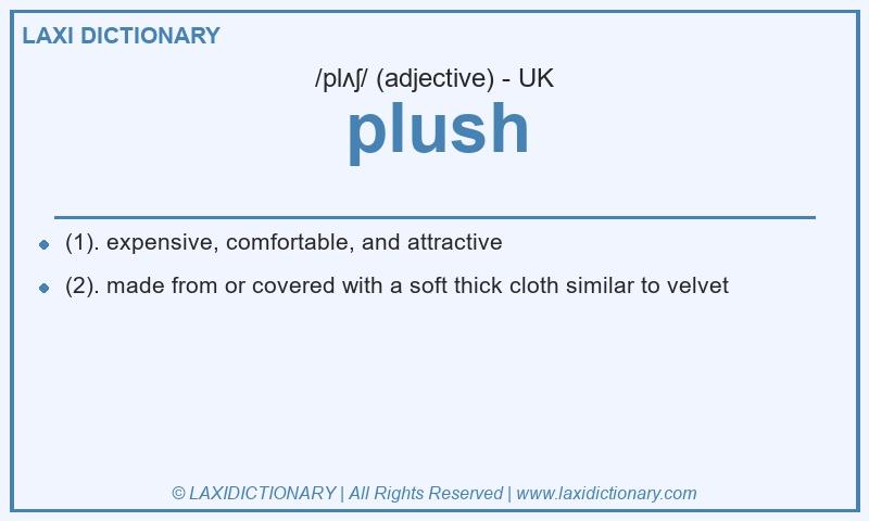 Definition plush in British English
