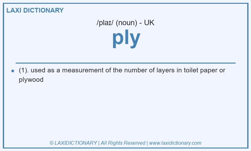 Definition ply in British English