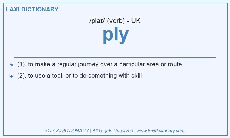 Definition ply in British English